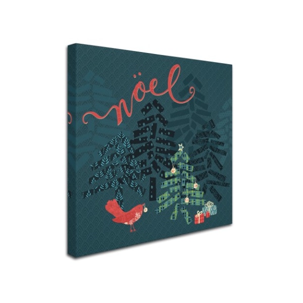 Yachal Design 'Noel Christmas Trees' Canvas Art,14x14